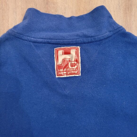 Vintage  Tommy Hilfiger Cycling Jersey Blue  with TH Patch Rare Mens Large - Picture 9 of 10